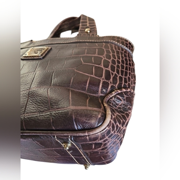 Dooney & Bourke Chocolate Croc-Embossed Medium Tote - Picture 8 of 16
